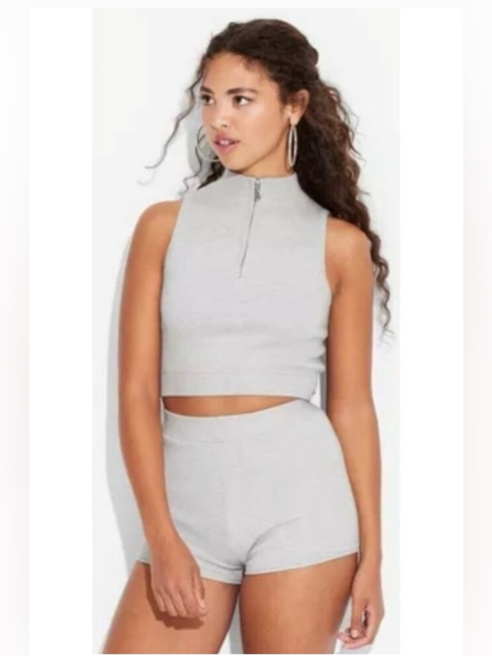 Women's Mock Turtleneck Zip
Sweater Tank - Wild Fable - Heather
Gray - Medium